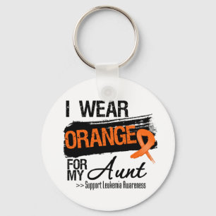 Leukaemia Ribbon For My Aunt Key Ring