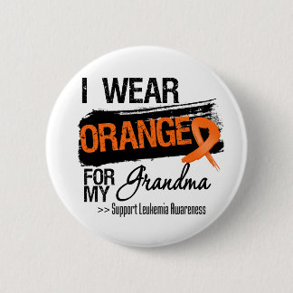 Leukaemia Ribbon For My Grandma 6 Cm Round Badge