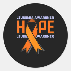 Leukaemia Ribbon  Leukaemia Awareness  Classic Round Sticker