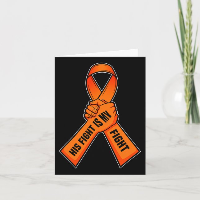 Leukaemia Ribbon Orange Awareness I Blood Cancer  Card (Front)