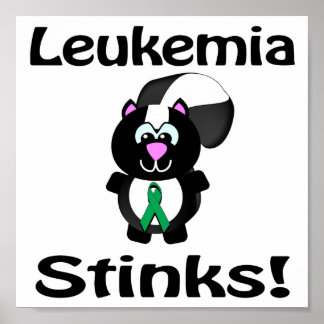 Leukaemia Stinks Skunk Awareness Design Poster