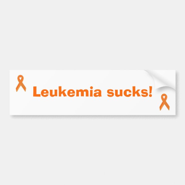 Leukaemia sucks! bumper sticker (Front)
