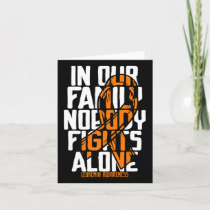 Leukaemia Support Blood Cancer Tee Family Leukaemi Card