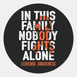 Leukaemia Support Squad Fighter Warrior Leukaemia Classic Round Sticker