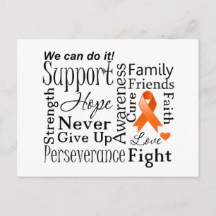 Leukaemia Supportive Words Postcard
