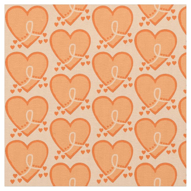 Leukaemia Survival Heart Fabric (Close Up)