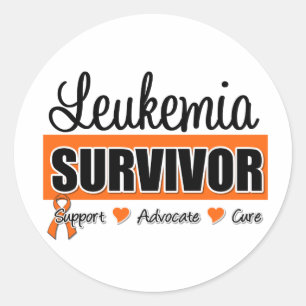 Leukaemia Survivor Badge Classic Round Sticker