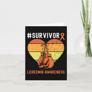 Leukaemia Survivor Blood Cancer Awareness Retro  Card