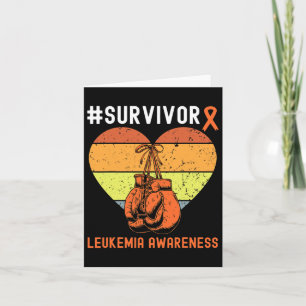 Leukaemia Survivor Blood Cancer Awareness Retro  Card