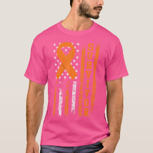 Leukaemia Survivor Bold Orange Ribbon T-Shirt