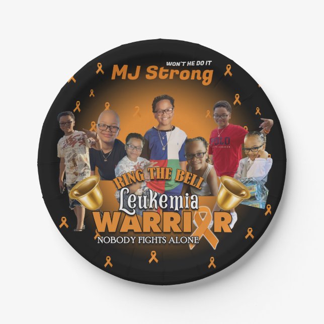 Leukaemia Survivor Celebration Plates Bell Ringing (Front)