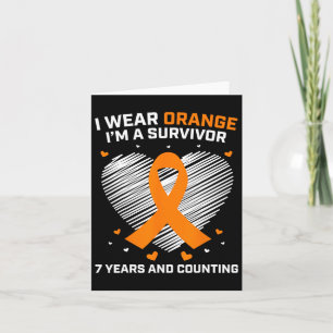 Leukaemia Survivor Gifts 7 Years Cancer Free Aware Card
