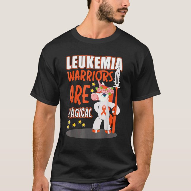 Leukaemia Warrior Are Magical Unicorn Leukaemia Aw T-Shirt (Front)