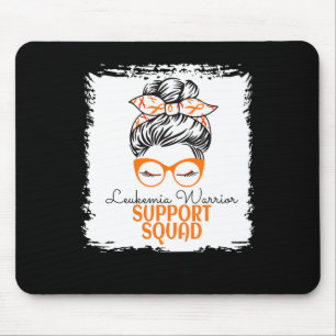 Leukaemia Warrior Awareness Support Messy Bun for  Mouse Mat