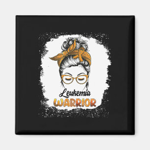Leukaemia Warrior Bleached Messy Bun Survivor Beli Magnet