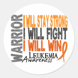 Leukaemia Warrior Classic Round Sticker