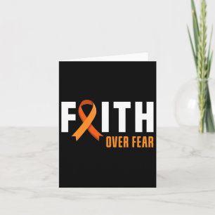 Leukaemia Warrior Faith Fear God Leukaemia Cancer Card