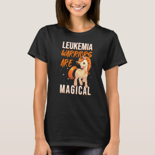 Leukaemia Warrior Magical Unicorn Orange Ribbon He T-Shirt