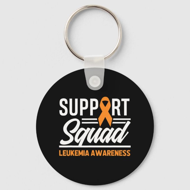 Leukaemia Warrior Support Squad Leukaemia Cancer A Key Ring (Front)