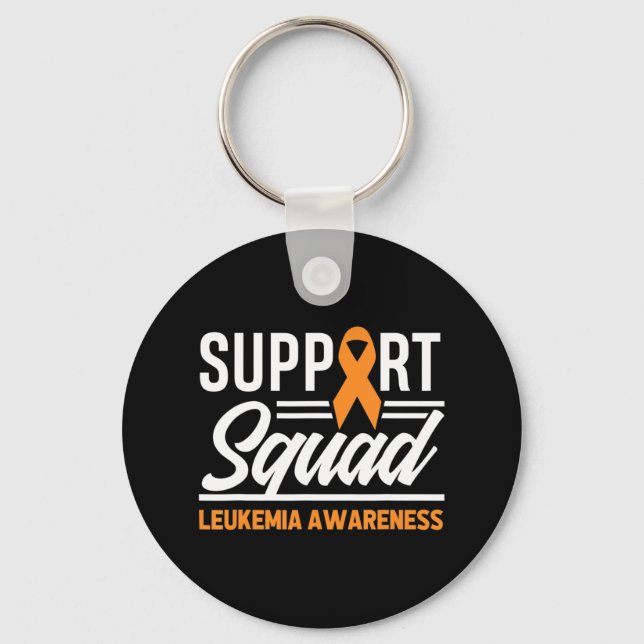 Leukaemia Warrior Support Squad Leukaemia Cancer A Key Ring (Front)