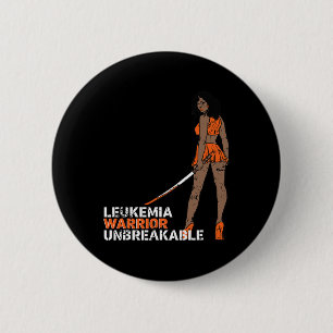 Leukaemia Warrior Unbreakable Blood Cancer Awarene 6 Cm Round Badge