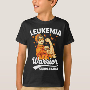 Leukaemia Warrior Unbreakable Support Leukaemia Aw T-Shirt