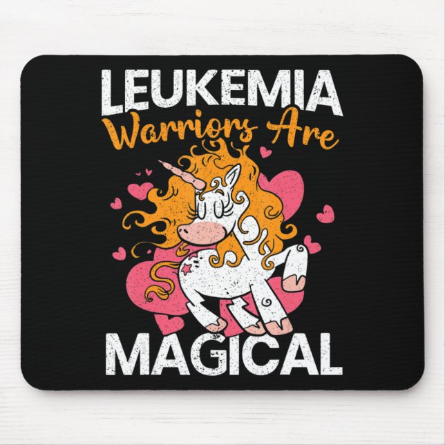 Leukaemia Warriors Are Magical Unicorn Leukaemia A Mouse Mat (Front)