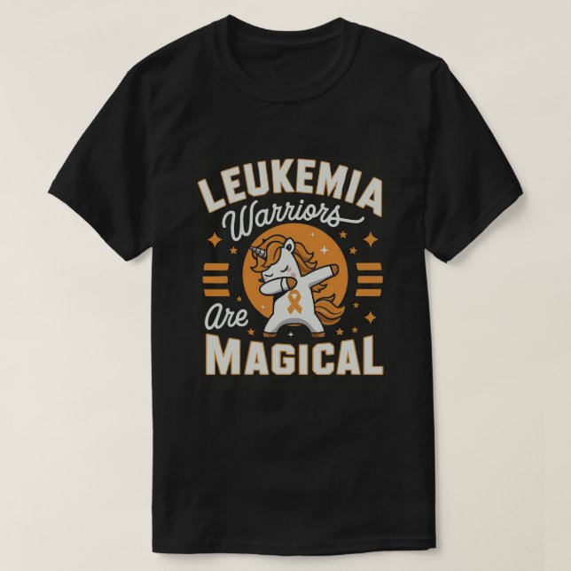 Leukaemia Warriors Are Magical Unicorn Leukaemia A T-Shirt (Design Front)