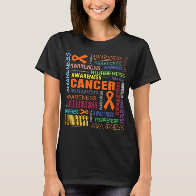 Leukemia Awareness Collage T-Shirt (Front)