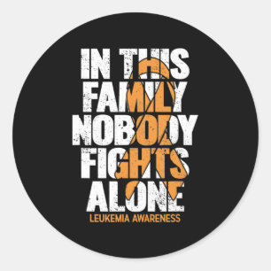 Leukemia Awareness  Family Support Leukemia Awaren Classic Round Sticker