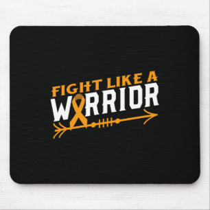 Leukemia Awareness Fight Like A Warrior Blood Canc Mouse Mat