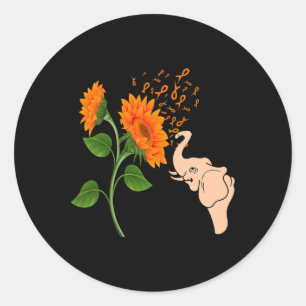 Leukemia Awareness Flower Classic Round Sticker