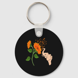 Leukemia Awareness Flower Key Ring