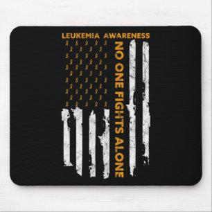 Leukemia Awareness Month American Flag I'm A Warri Mouse Mat