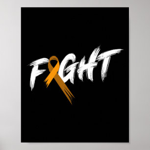 Leukemia Awareness Month Fight Vintage Blood Cance Poster
