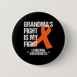 Leukemia Awareness Month Grandma Fight Orange Ribb 6 Cm Round Badge