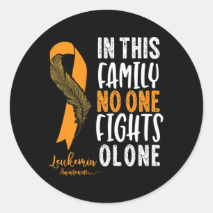 Leukemia Awareness  Orange Ribbon Cancer Survivor  Classic Round Sticker