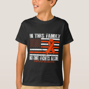 Leukemia Awareness Orange Ribbon Flag T-Shirt
