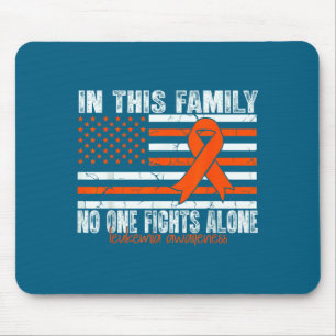 Leukemia Awareness Orange Ribbon Flag Usa Leukemia Mouse Mat