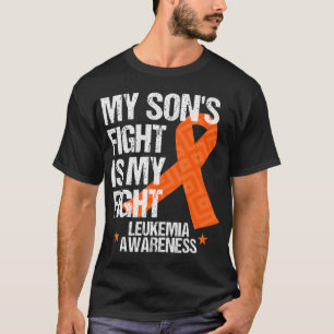 Leukemia Awareness Son Fight Orange Ribbon Gift T-Shirt