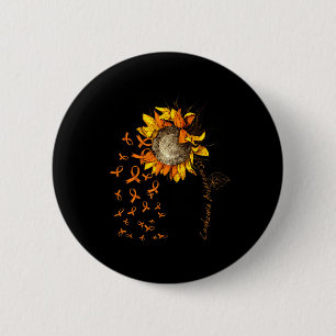 LEUKEMIA Awareness Sunflower  6 Cm Round Badge