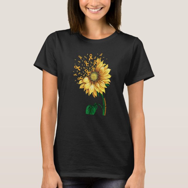 LEUKEMIA Awareness Sunflower   T-Shirt (Front)