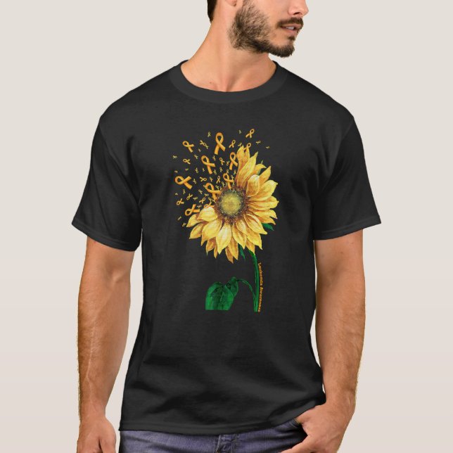 LEUKEMIA Awareness Sunflower   T-Shirt (Front)