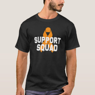 Leukemia Awareness Support Squad Orange Ribbon T-Shirt