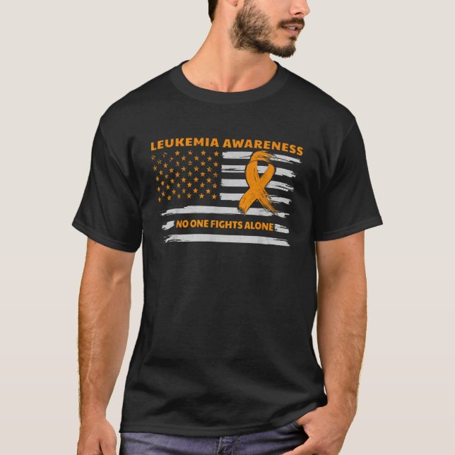 Leukemia Awareness We Fight Cancer Together Cure L T-Shirt (Front)