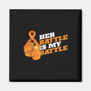 Leukemia Blood Cancer Awareness Orange Ribbon Boxi Magnet