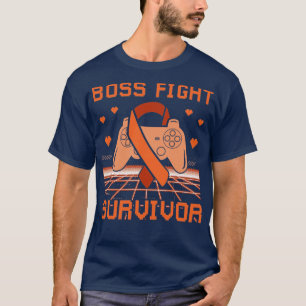 Leukemia Cancer Awareness Boss Fight Survivor Game T-Shirt