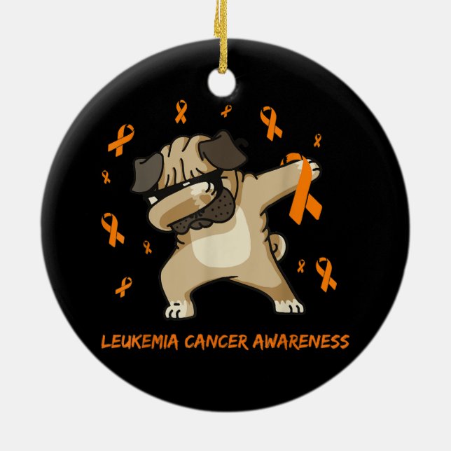 leukemia cancer awareness Ceramic Ornament (Back)