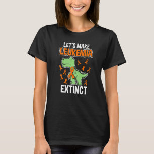 Leukemia Dinosaur Orange Ribbon Hematologist Repti T-Shirt