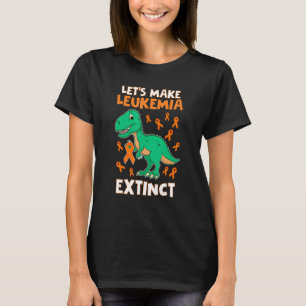 Leukemia Dinosaur Orange Ribbon Hematologist Repti T-Shirt